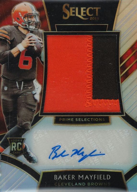 Baker Mayfield 2018 Select #PSP-BM Prime Selections Signatures (/35) Rookie RAW