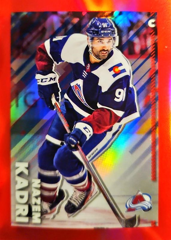 2022 Topps Chrome NHL Sticker Collection #131 Red Refractor /5