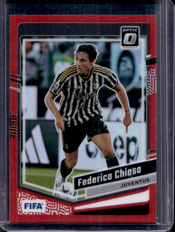 Federico Chiesa 2023 Donruss #142 Optic - Red /299 RAW