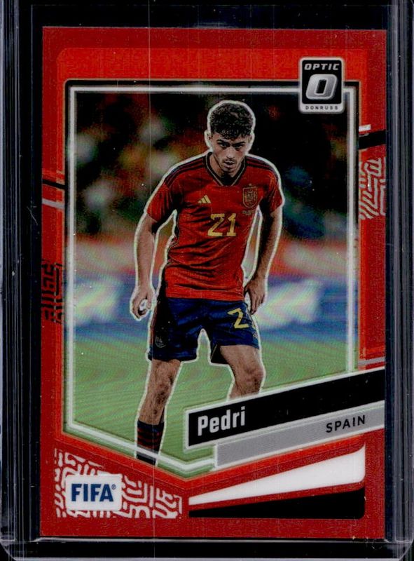 Pedri 2023 Donruss #52 Optic - Red /299 RAW