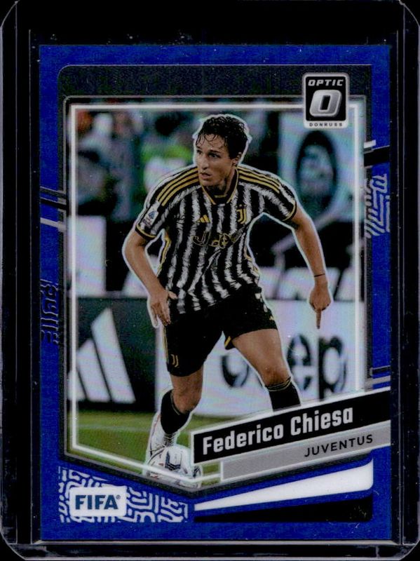 Federico Chiesa 2023 Donruss #142 Optic - Blue /99 RAW