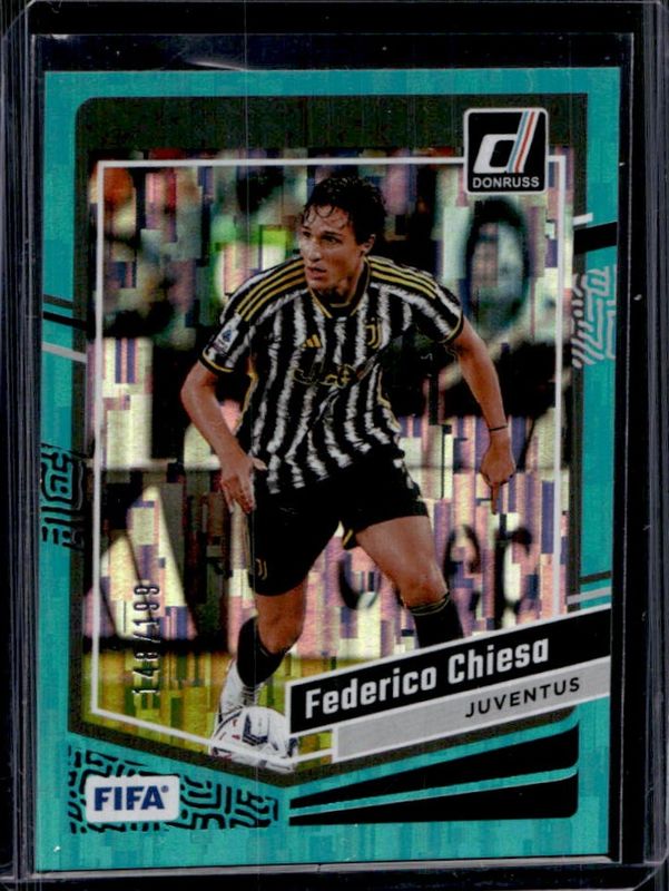 Federico Chiesa 2023 Donruss #142 Teal /199 RAW