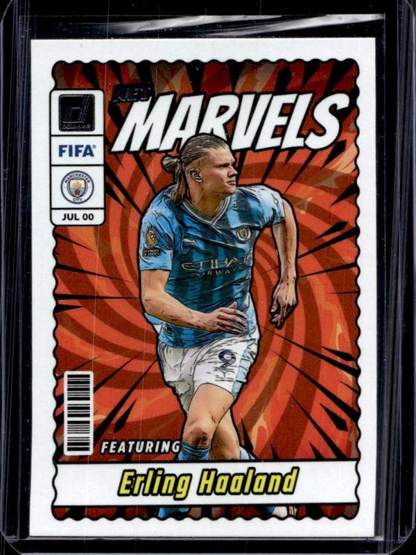 Erling Haaland 2023 Donruss #11 Net Marvels RAW