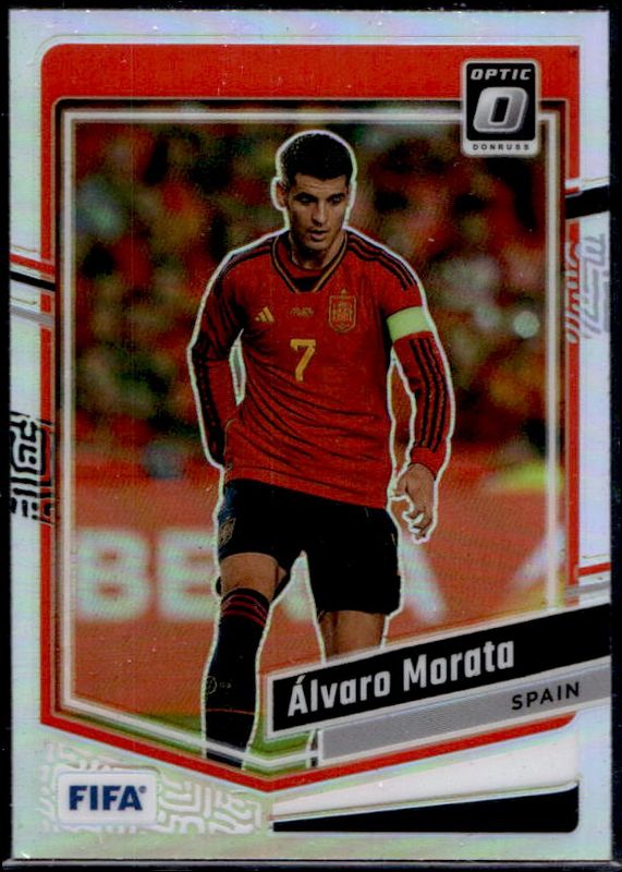 Alvaro Morata 2023 Donruss #56 Optic - Holo RAW
