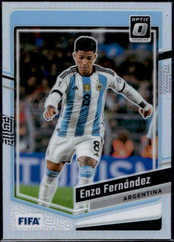 Enzo Fernandez 2023 Donruss #4 Optic - Holo RAW