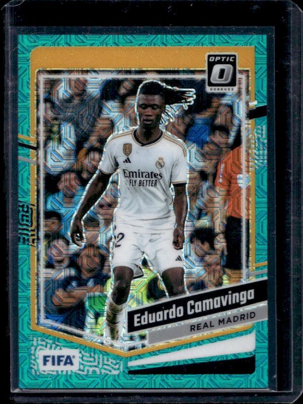 Eduardo Camavinga 2023 Donruss #123 Optic - Teal Mojo /49 RAW