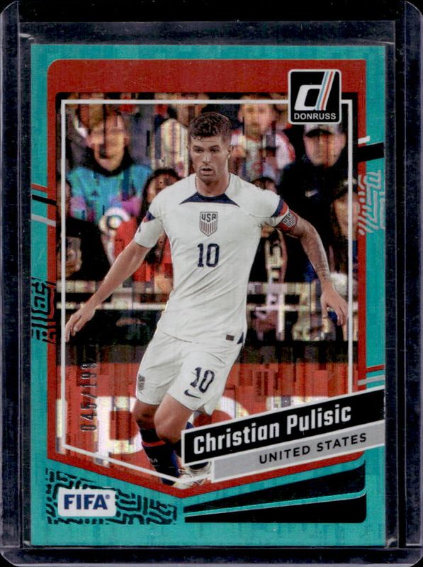 Christian Pulisic 2023 Donruss #59 Teal /199 RAW