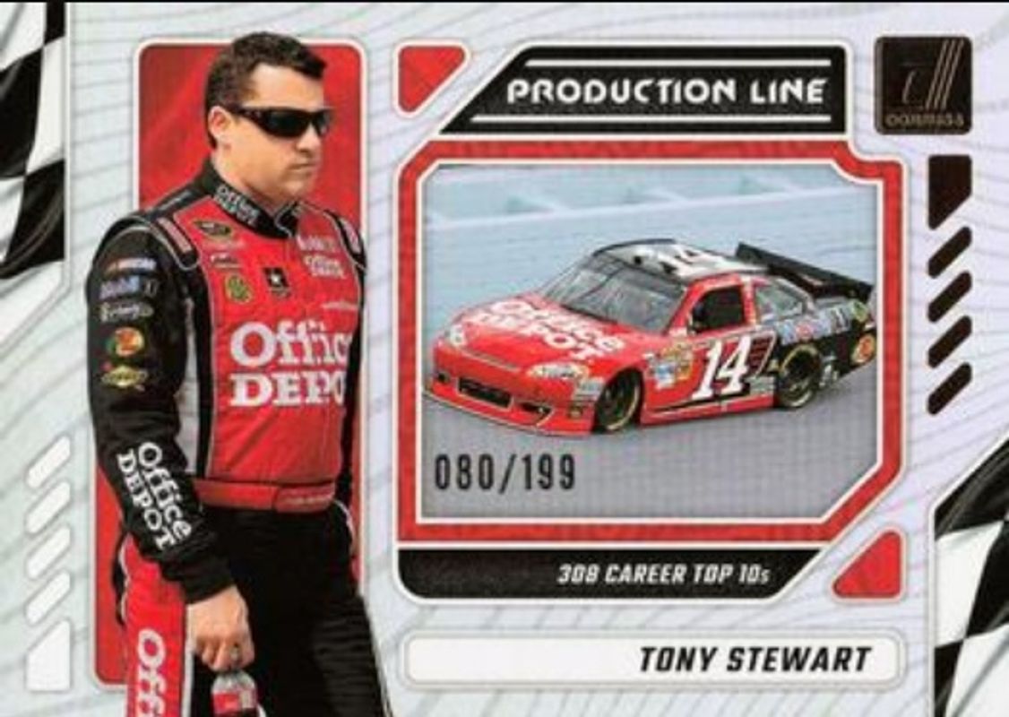 Tony Stewart 2024 Donruss NASCAR #18 Production Line Holo /199 RAW