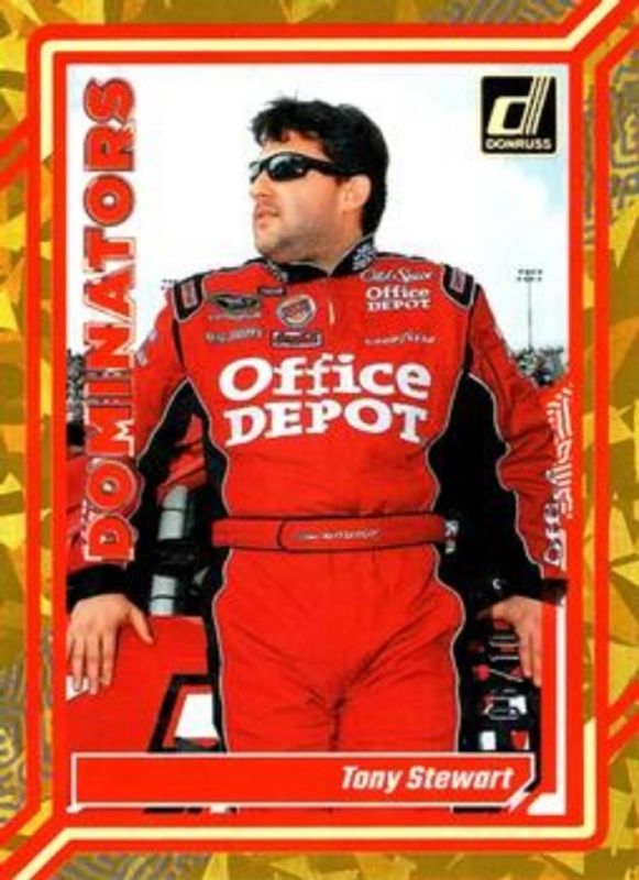 Tony Stewart 2024 Donruss NASCAR #9 Dominators Gold Ice /10 RAW