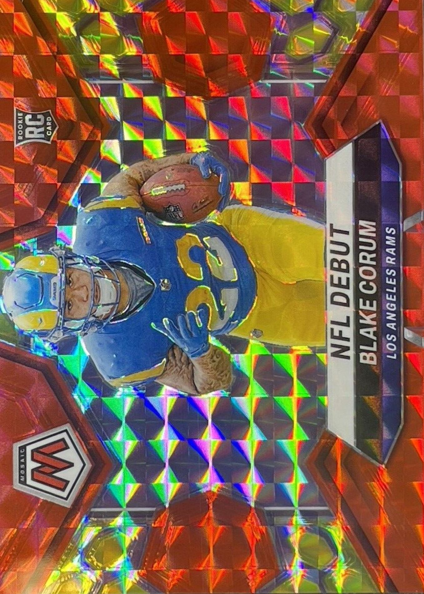 Blake Corum 2024 Mosaic #278 NFL Debut - Choice Fusion Red