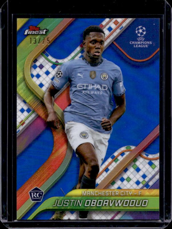 2024 Topps Finest UEFA Club Competitions #112 Blue Refractor /75