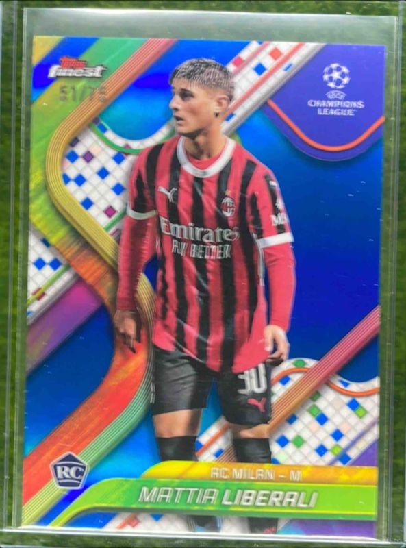 2024 Topps Finest UEFA Club Competitions #78 Blue Refractor /75