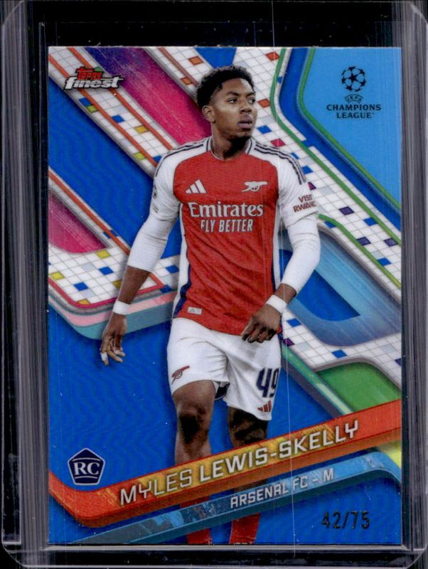 2024 Topps Finest UEFA Club Competitions #125 Blue Refractor /75