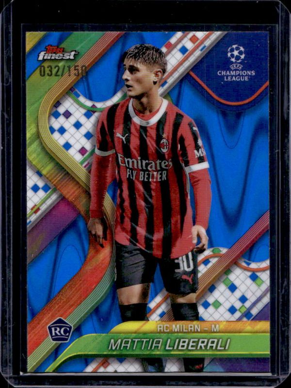 2024 Topps Finest UEFA Club Competitions #78 Blue RayWave Refractor /150