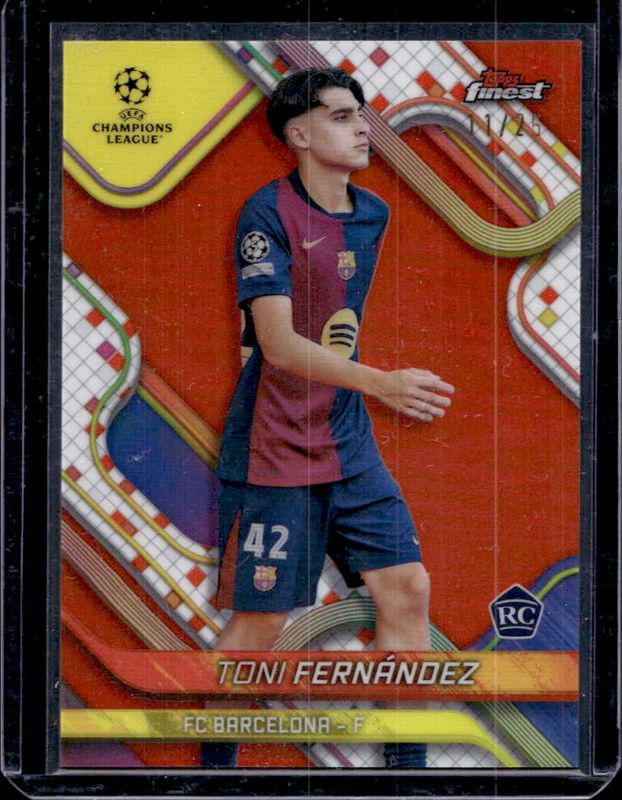 2024 Topps Finest UEFA Club Competitions #123 Orange Refractor /25
