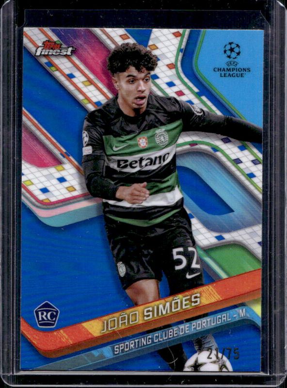 2024 Topps Finest UEFA Club Competitions #83 Blue Refractor /75