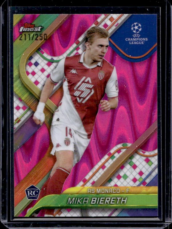 2024 Topps Finest UEFA Club Competitions #113 Pink RayWave Refractor /250