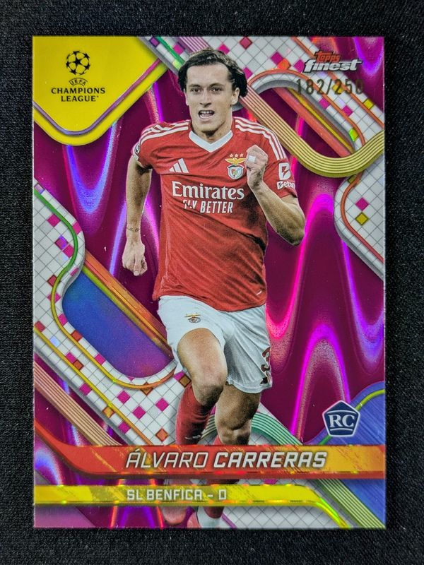 2024 Topps Finest UEFA Club Competitions #85 Pink RayWave Refractor /250