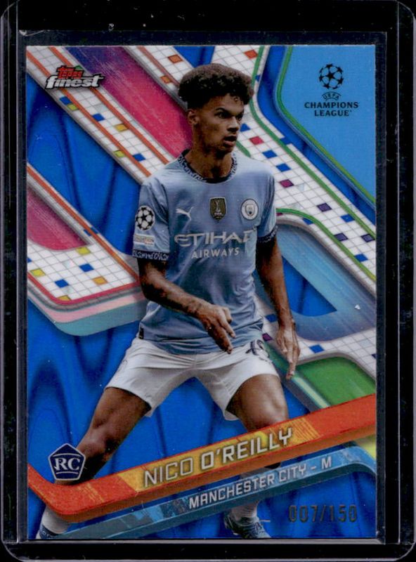2024 Topps Finest UEFA Club Competitions #33 Blue RayWave Refractor /150