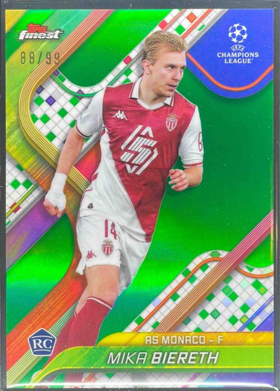 2024 Topps Finest UEFA Club Competitions #113 Green Refractor /99