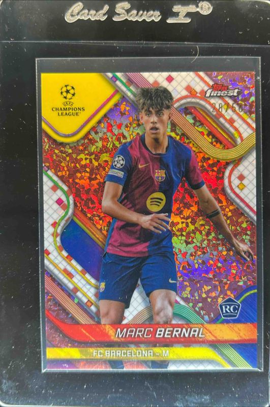 2024 Topps Finest UEFA Club Competitions #93 Rose Gold Mini Diamond Refractor /50