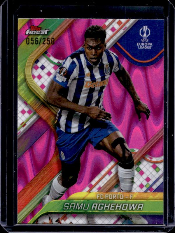 2024 Topps Finest UEFA Club Competitions #44 Pink RayWave Refractor /250