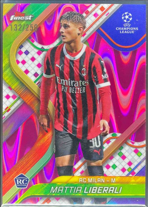 2024 Topps Finest UEFA Club Competitions #78 Pink RayWave Refractor /250