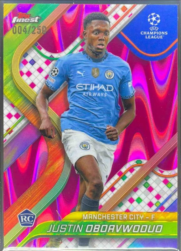 2024 Topps Finest UEFA Club Competitions #112 Pink RayWave Refractor /250