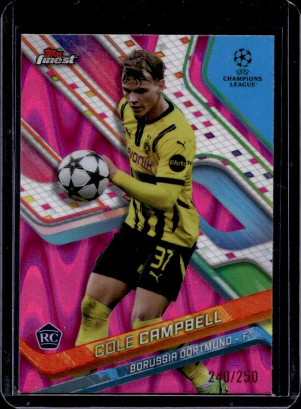 2024 Topps Finest UEFA Club Competitions #58 Pink RayWave Refractor /250