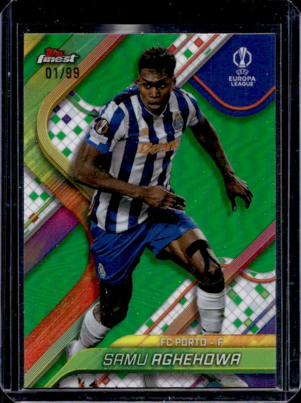2024 Topps Finest UEFA Club Competitions #44 Green Refractor /99