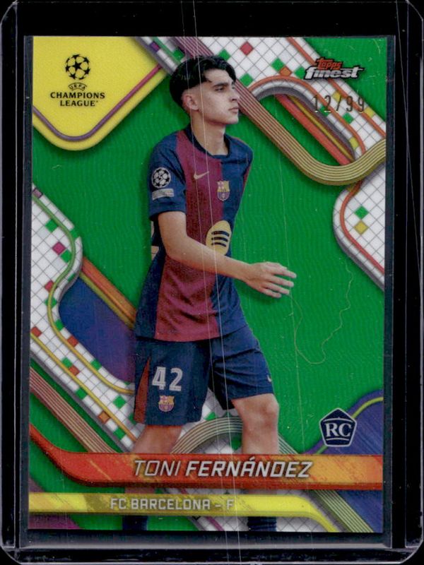 2024 Topps Finest UEFA Club Competitions #123 Green Refractor /99