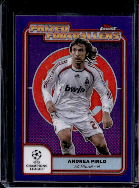 2024 Topps Finest UEFA Club Competitions #PF-17 Prized Footballers - Purple Refractor /299