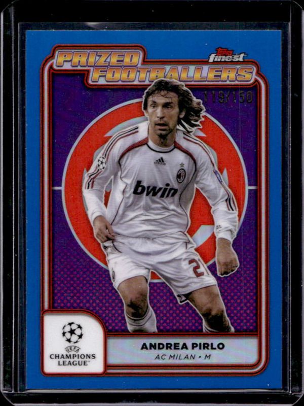 2024 Topps Finest UEFA Club Competitions #PF-17 Prized Footballers - Blue Refractor /150