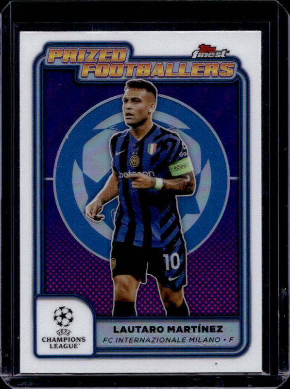 Lautaro Martinez 2024 Topps Finest UEFA Club Competitions #PF-20 Prized Footballers RAW