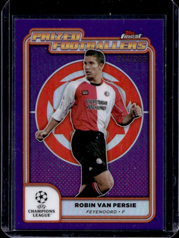 2024 Topps Finest UEFA Club Competitions #PF-19 Prized Footballers - Purple Refractor /299