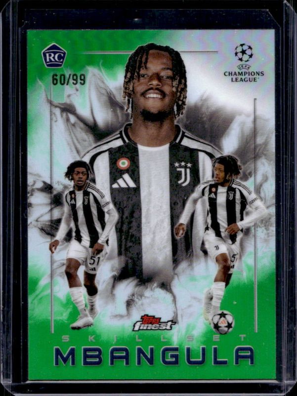 Samuel Mbangula 2024 Topps Finest UEFA Club Competitions #SK-8 Finest Skillset - Green Refractor /99 Rookie RAW