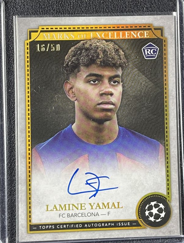 Carte Exclusive Lamine Yamal FC Barcelone - Autographe Or Édition Limitée /10
