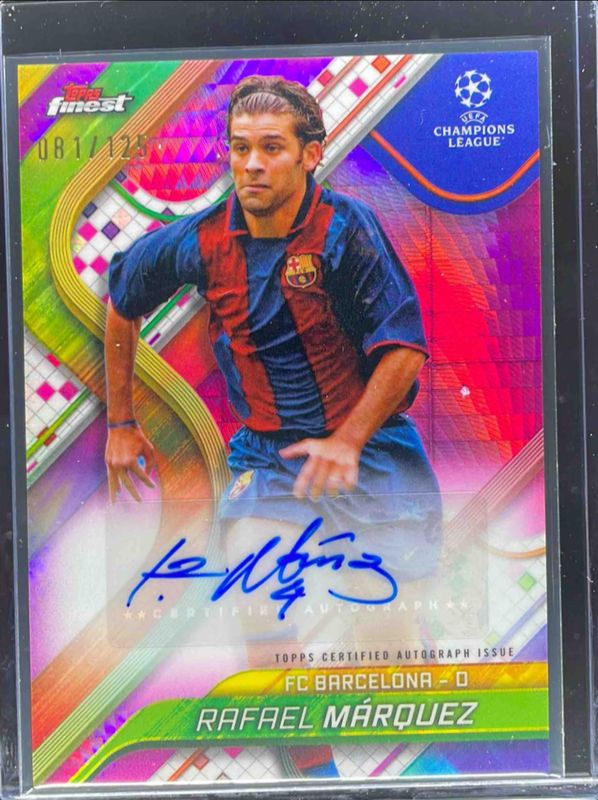 2024 Topps Finest UEFA Club Competitions #BA-MQ Base Autographs - Pink Prism Refractor /125