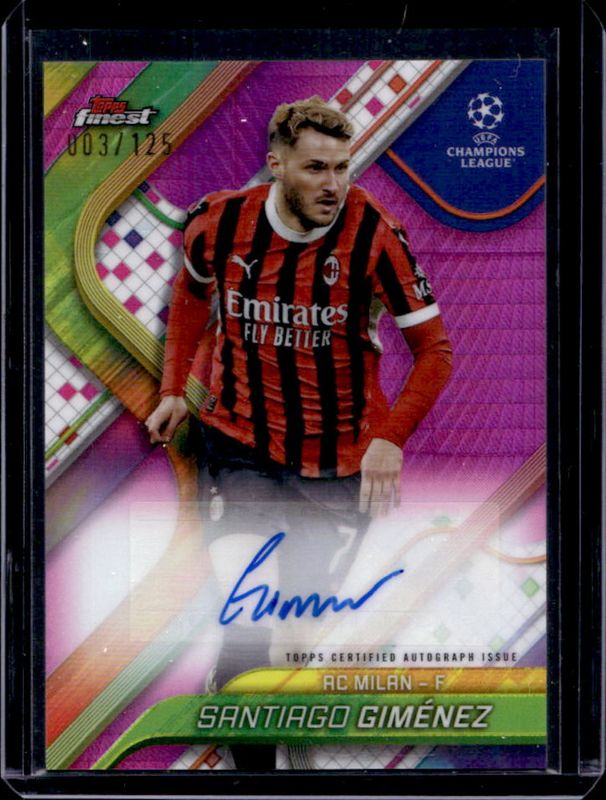 2024 Topps Finest UEFA Club Competitions #BA-SG Base Autographs - Pink Prism Refractor /125