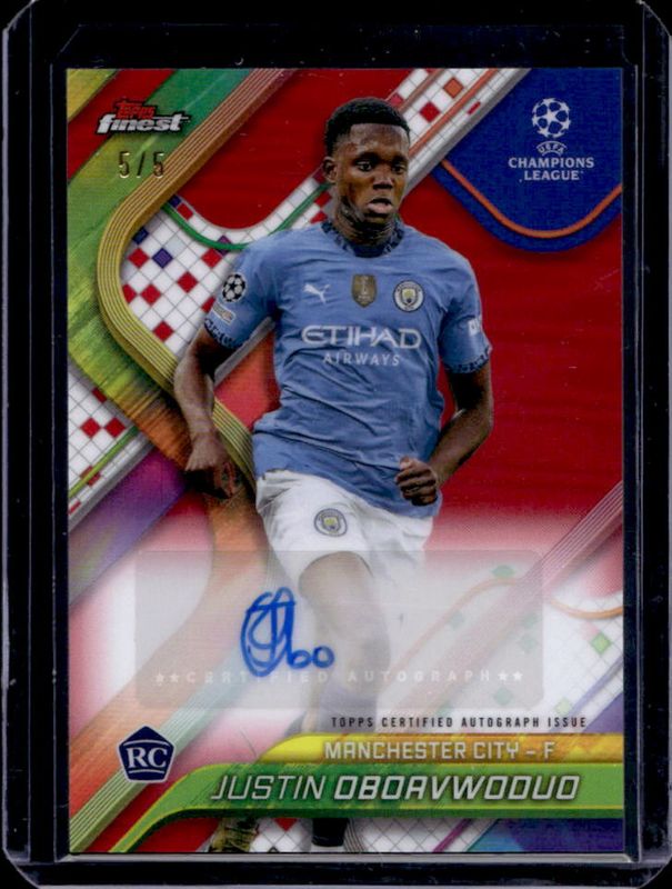 2024 Topps Finest UEFA Club Competitions #BA-JO Base Autographs - Red Refractor /5
