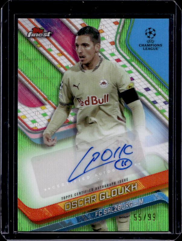 2024 Topps Finest UEFA Club Competitions #BA-OG Base Autographs - Neon Green Wave Refractor /99