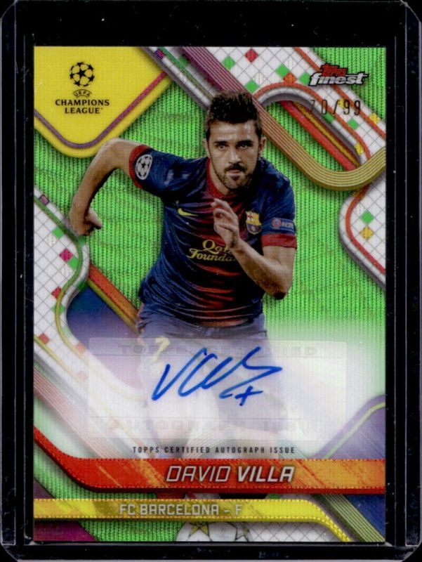 2024 Topps Finest UEFA Club Competitions #BA-VA Base Autographs - Neon Green Wave Refractor /99
