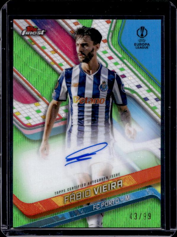 2024 Topps Finest UEFA Club Competitions #BA-FO Base Autographs - Neon Green Wave Refractor /99
