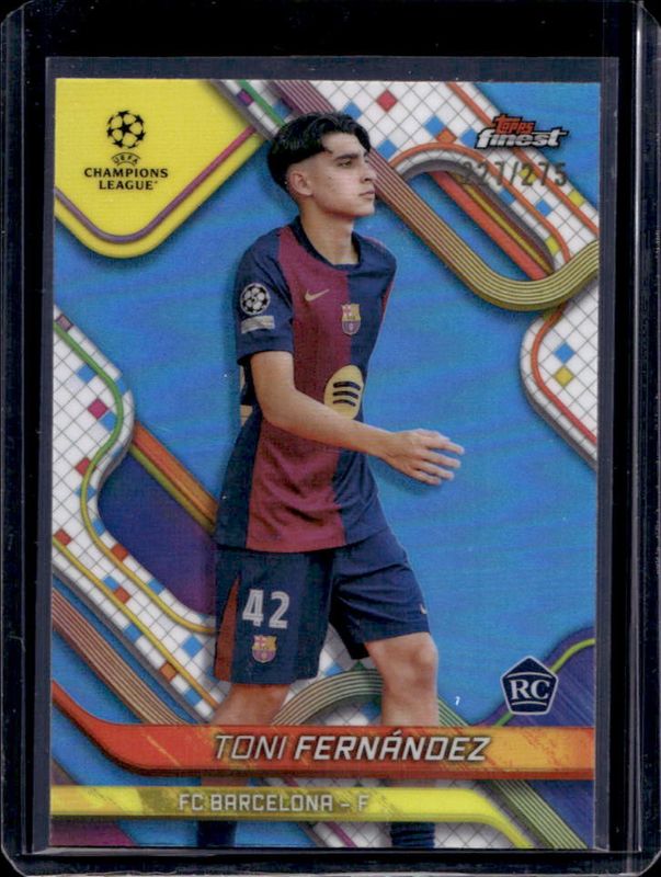 2024 Topps Finest UEFA Club Competitions #123 Sky Blue Refractor /275