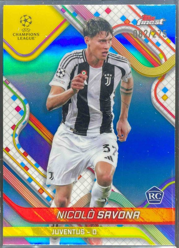 2024 Topps Finest UEFA Club Competitions #129 Sky Blue Refractor /275