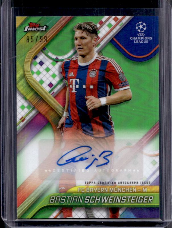 2024 Topps Finest UEFA Club Competitions #BA-SC Base Autographs - Neon Green Refractor /99