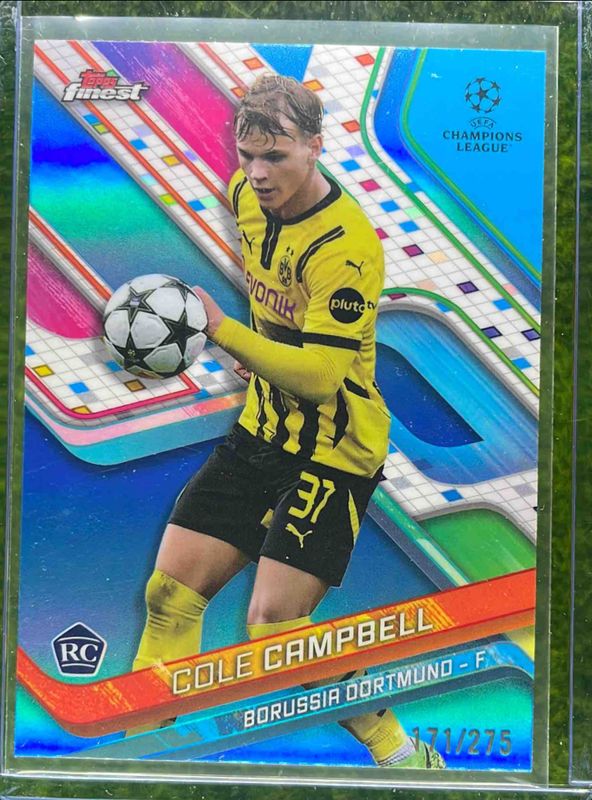 2024 Topps Finest UEFA Club Competitions #58 Sky Blue Refractor /275