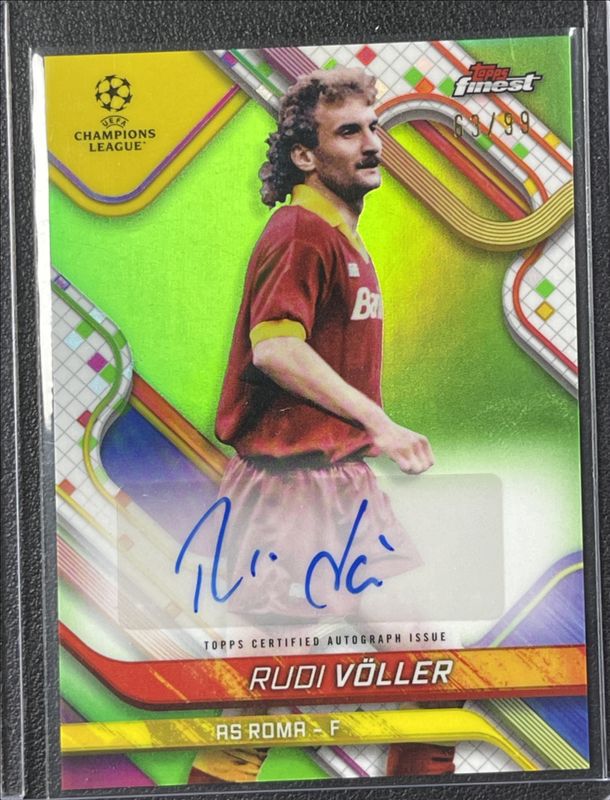 2024 Topps Finest UEFA Club Competitions #BA-VO Base Autographs - Neon Green Refractor /99