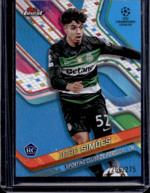 2024 Topps Finest UEFA Club Competitions #83 Sky Blue Refractor /275