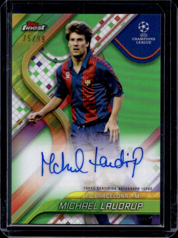 2024 Topps Finest UEFA Club Competitions #BA-LP Base Autographs - Neon Green Refractor /99